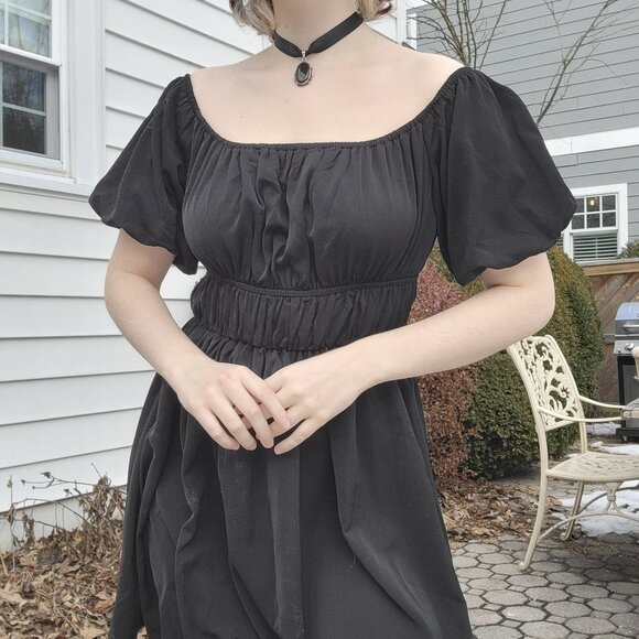 ❝ black off shoulder puffy black swan mini dress .❀ ݁ ˖ ❞ - Picture 4 of 9